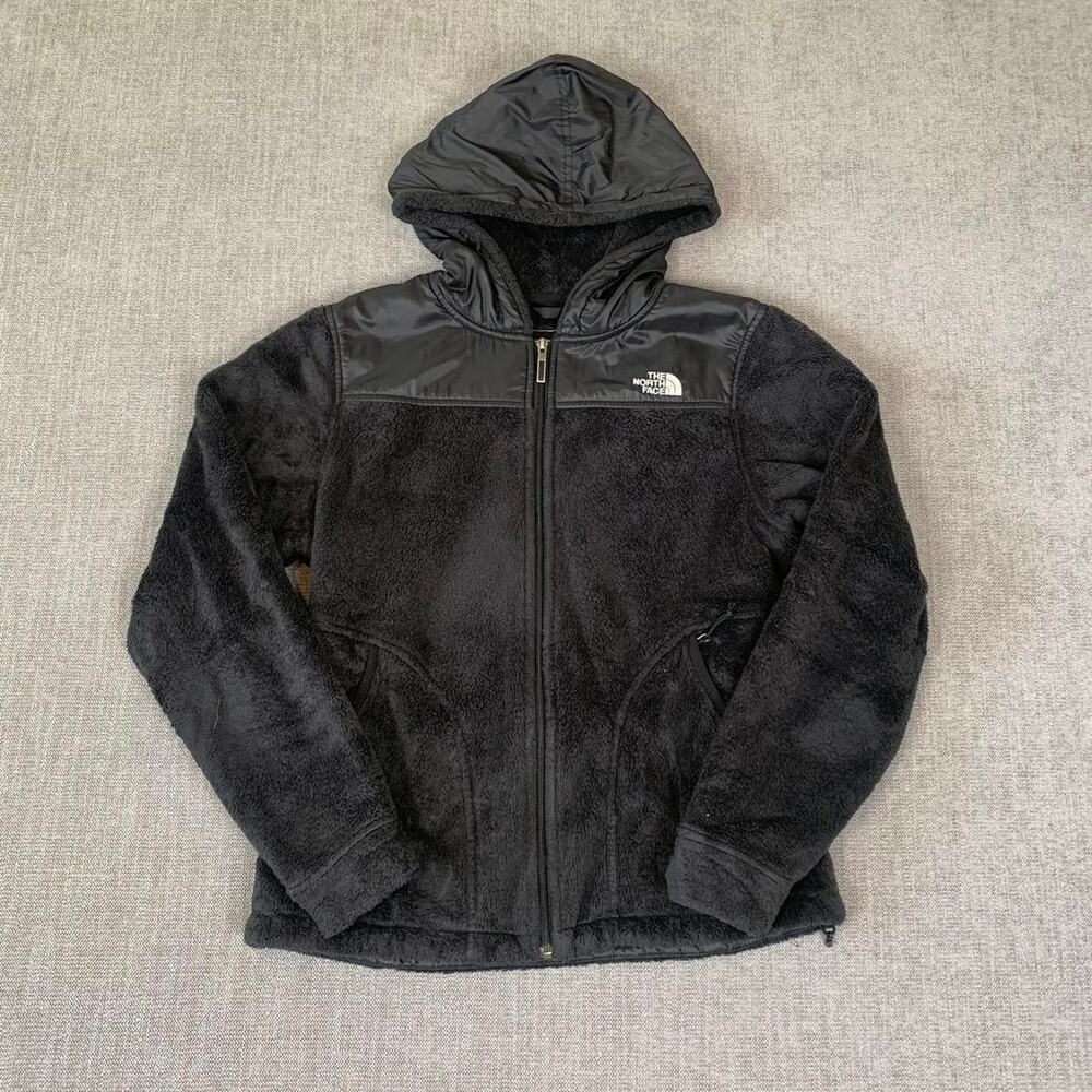 The North Face black fleece jacket with Hood Outdoor Woman’s M